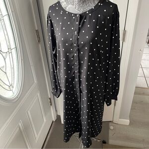 LOFT Black and White Polka Dot dress